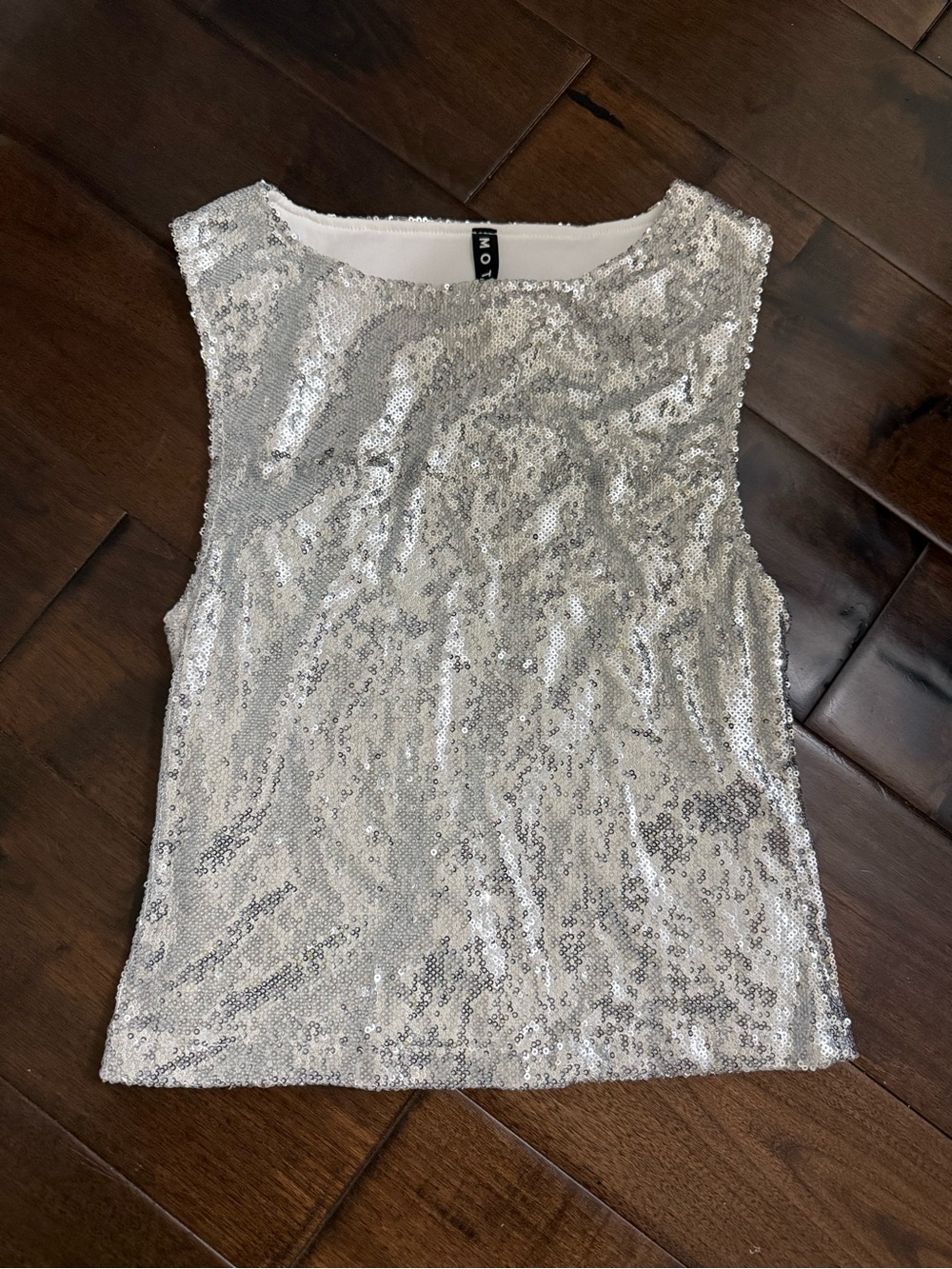 Motel Rocks Silver Sequin Camisole